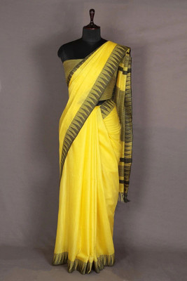 Zafreen Handloom Solid/Plain Bhagalpuri Art Silk Saree(Pink)