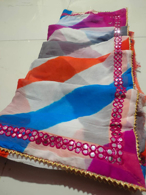 NeeLKANTH ENTERPRISE Woven Bandhani Chiffon Saree(Multicolor)