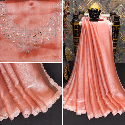 KHRITI FAB Organza Self Design Blouse Material
