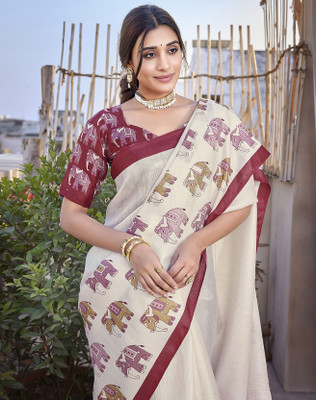 YASHIKA Printed Bollywood Art Silk Saree(Red)