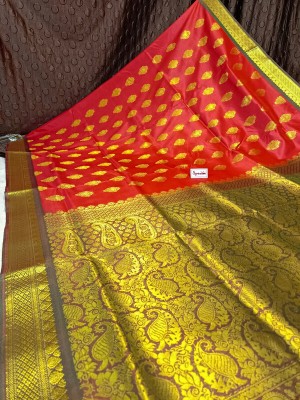 Spewim Woven Paithani Art Silk Saree(Orange)