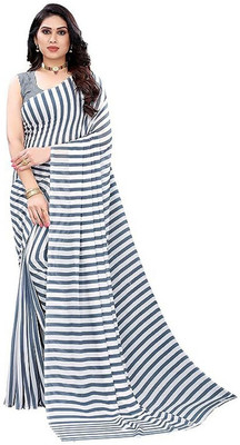 Shambhu Sah Striped Bandhani Georgette Saree(Multicolor)