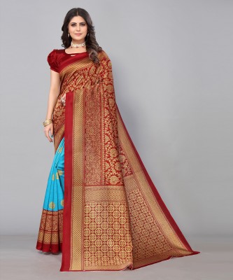 YASHIKA Printed Banarasi Art Silk Saree(Multicolor)