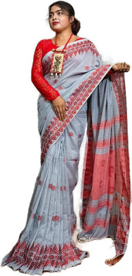 HouseOfCommon Woven Kasavu Pure Cotton Saree(Multicolor)