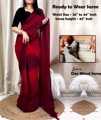 Riddhi textile Hub Self Design Paithani Georgette Saree(Red)