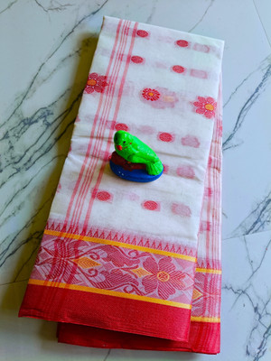 Maasaree Solid/Plain Tant Pure Cotton Saree(Multicolor)