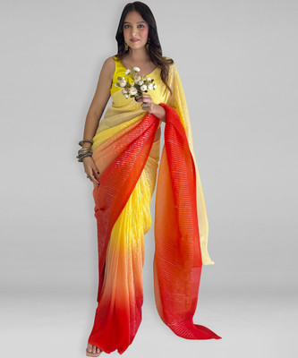 Divastri Woven Banarasi Cotton Silk Saree(Yellow)