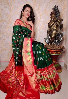 Moda Rapido Woven Daily Wear Art Silk Saree(Green)
