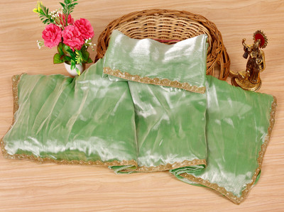 Gajal Solid/Plain Kanjivaram Chiffon, Jimmy choo Saree(Light Green)