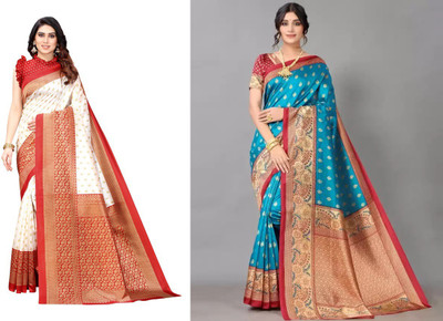 SVB Sarees Printed, Self Design Bollywood Art Silk Saree(Multicolor)