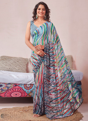 STYLEVEDA Printed Bollywood Georgette Saree(Multicolor)