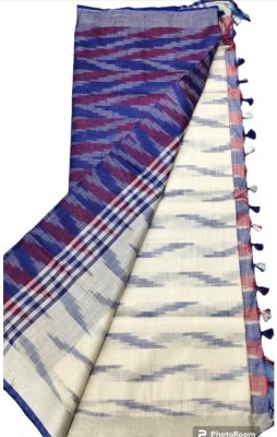 DD Handloom ikkat sarre Self Design Ikkat Cotton Blend Saree(Multicolor)