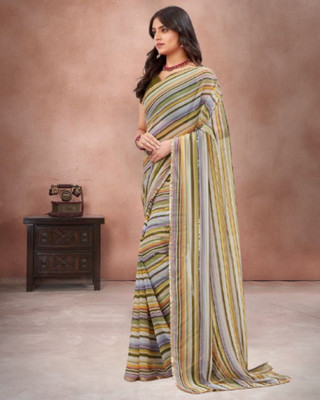 Jayu Embroidered Bollywood Georgette Saree(Green)