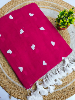 SP Boutique Self Design Handloom Cotton Silk Saree(Pink)