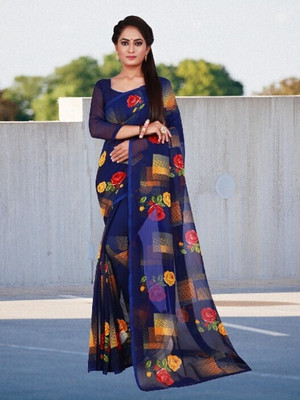 Suali Printed Daily Wear Georgette Saree(Multicolor)