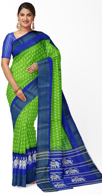 Saadhvi Printed Kalamkari Art Silk Saree(Green)