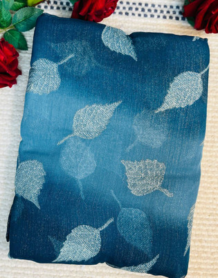 Pallu Patola Printed Banarasi Pure Silk Saree(Blue)