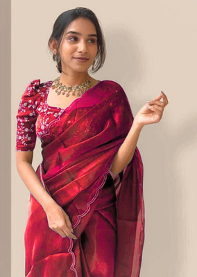 Infyshopy Fashions Self Design Bollywood Georgette Saree(Pink)