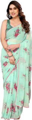 SHREE SOMANATH JARI Printed Bollywood Georgette Saree(Multicolor)