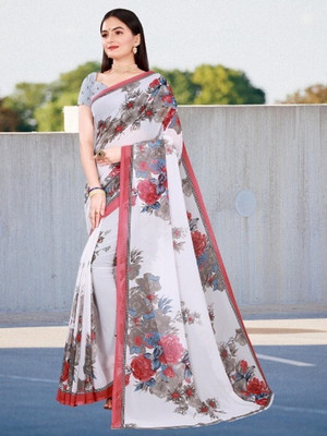Suali Printed Daily Wear Georgette Saree(Multicolor)
