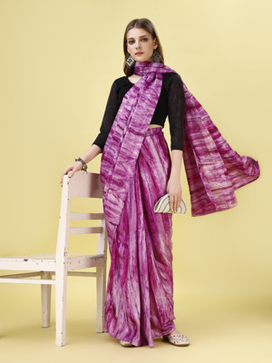 BAPS Printed Bollywood Georgette Saree(Magenta)