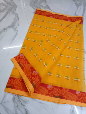 Priyongboda Woven Jamdani Handloom Cotton Blend Saree(Multicolor)