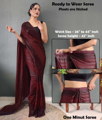 Riddhi textile Hub Ombre Leheria Chiffon Saree(Maroon)