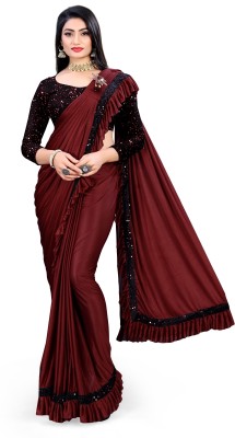 Sakifashion Printed Kanjivaram Pure Silk Saree(Maroon)