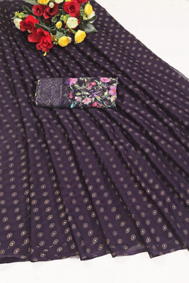 Ethina Fashion Dyed Bollywood Brasso Saree(Magenta)