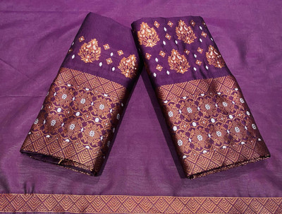 Mugaara Woven Mekhela Chador Polyester Saree(Maroon)