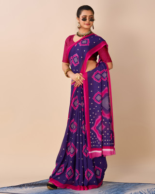nirmal creation Floral Print Bollywood Georgette Saree(Multicolor)