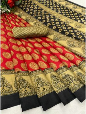 Saadhvi Self Design Daily Wear Georgette Saree(Red)