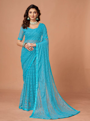 pridewear Self Design Bollywood Net Saree(Pink)