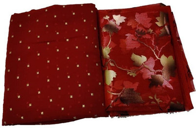 V And V Shop Self Design Bandhani Chiffon Saree(Maroon)