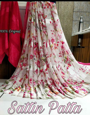 Sanwariya Silk Floral Print Bollywood Georgette Saree(Pink)