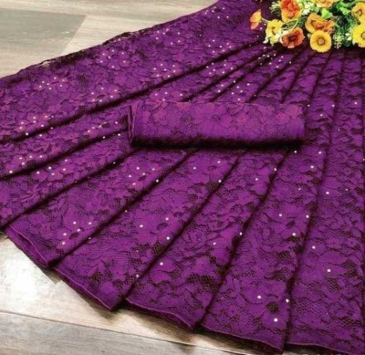 Saadhvi Woven Banarasi Art Silk Saree(Purple)