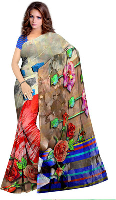 SCFO Digital Print, Floral Print Daily Wear Georgette Saree(Multicolor)