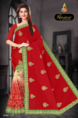 RANJANA CREATION Self Design Bollywood Net Saree(Yellow)