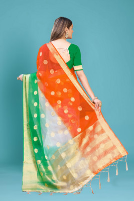 Aarunika SBT Woven Bollywood Organza Saree(Multicolor)