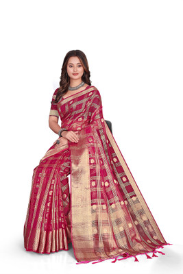 Aarunika SBT Solid/Plain Bollywood Organza Saree(Multicolor)