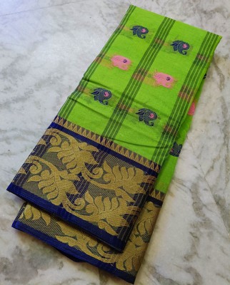 JKH fashion Self Design Tant Pure Cotton Saree(Green)