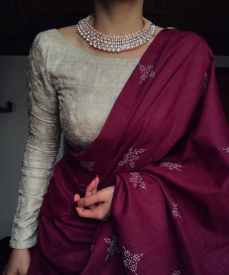 linic Self Design Bollywood Georgette Saree(Maroon)