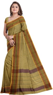 SENSAN Self Design Kanjivaram Pure Cotton Saree(Yellow)