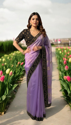 SHREE BHERUNATH FASHION Self Design Bollywood Jimmy choo Saree(Gold)