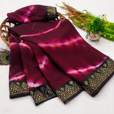 SOJITRA IMPEX Embellished Bollywood Georgette Saree(Maroon)