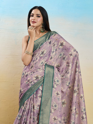 shoplance Printed Bollywood Tissue Saree(Multicolor)