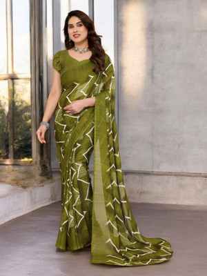 Anmi Self Design Bollywood Georgette Saree(Dark Green)
