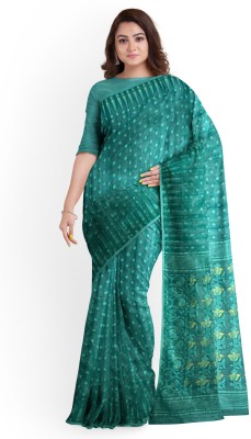 Rinki Store Self Design Jamdani Cotton Silk Saree(Multicolor)