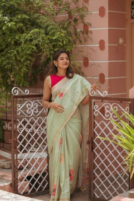 ZARISTACREATION Digital Print Bollywood Dupion Silk Saree(Green)