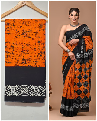 HG SAREES Printed Bollywood Mulmul Saree(Multicolor)